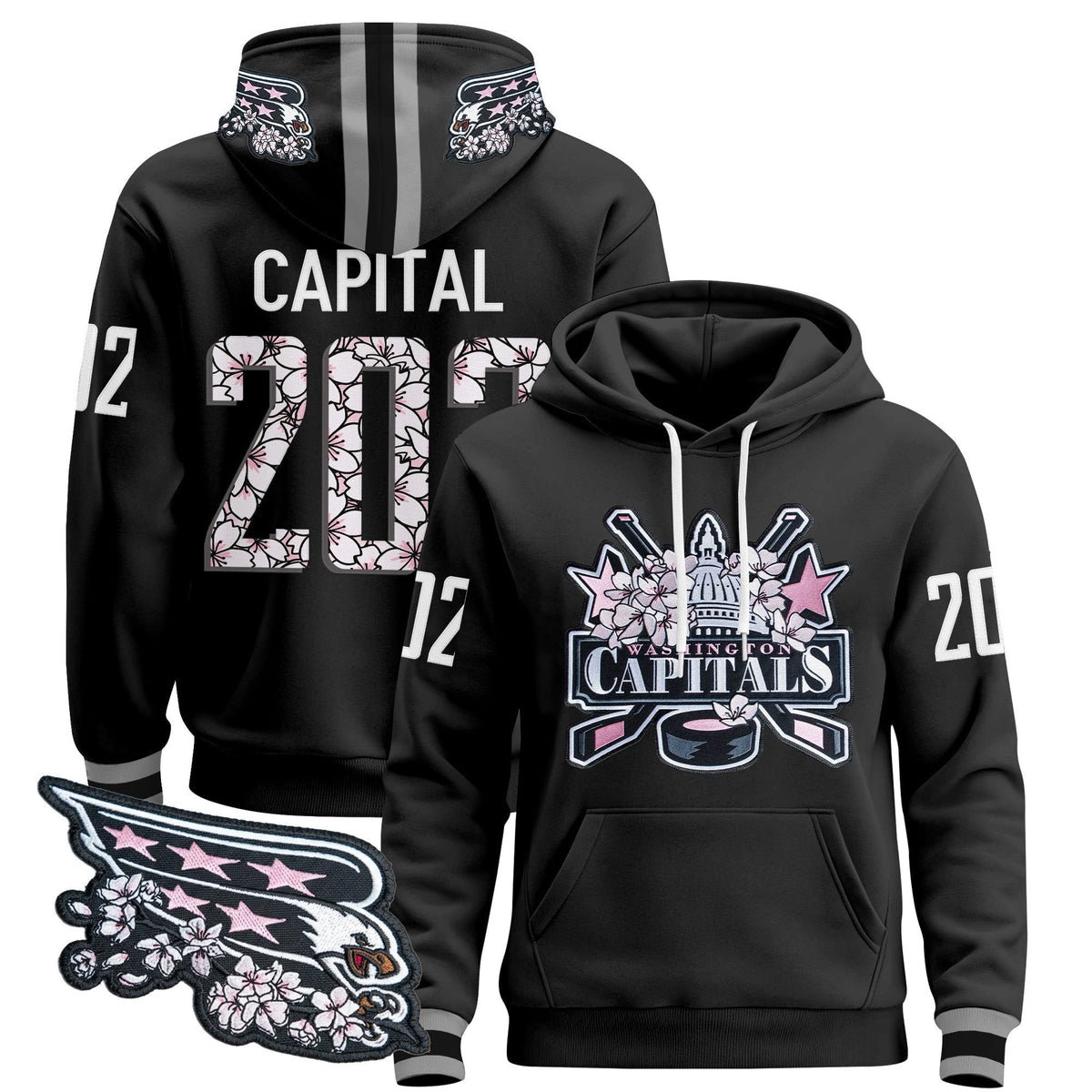 Washington Capitals 2026 Cherry Blossom Pullover Hoodie - All Stitched