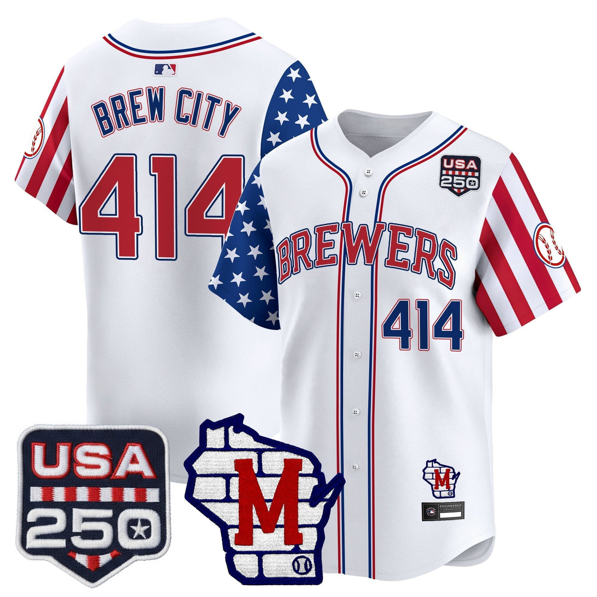 Men's Milwaukee Brewers "America250 Edition" Vapor Premier Limited Jersey - All Stitched