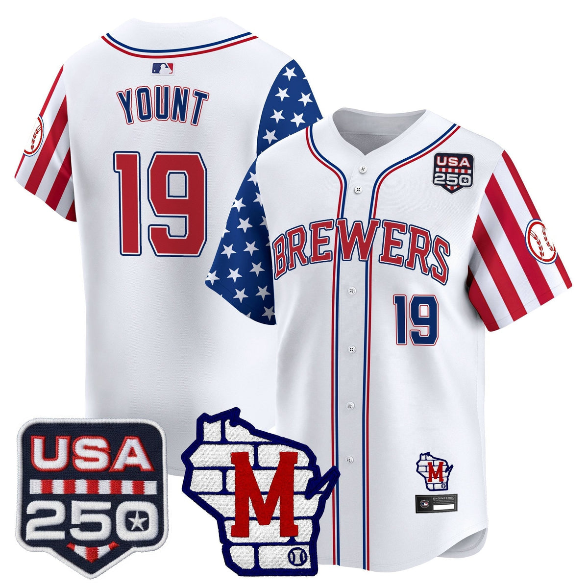 Men's Milwaukee Brewers "America250 Edition" Vapor Premier Limited Jersey - All Stitched