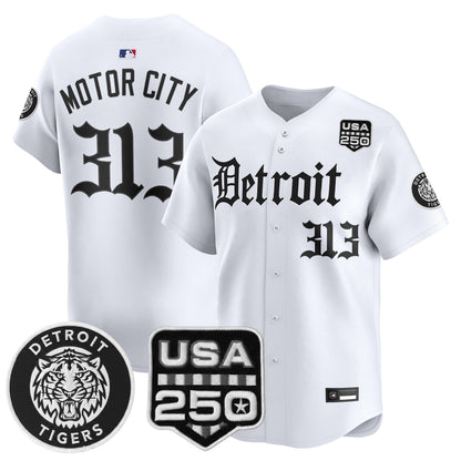 Men's Detroit Tigers ‘Gothic Edition’ Vapor Premier Limited Jersey - All Stitched