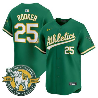 Men's Oakland Athletics 125th Anniversary Patch Vapor Premier Limited Jersey - All Stitched