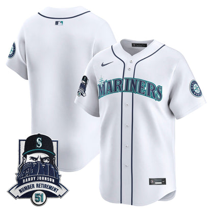 Seattle Mariners Hall-of-Famer Randy Johnson Patch Vapor Premier Limited Jersey - All Stitched
