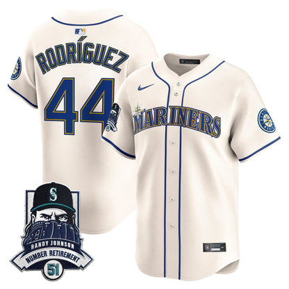 Seattle Mariners Hall-of-Famer Randy Johnson Patch Vapor Premier Limited Jersey - All Stitched