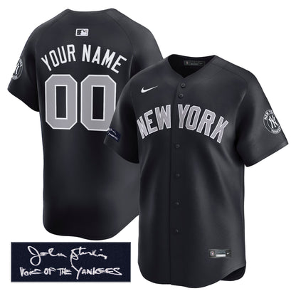 New York Yankees John Sterling "The Voice of the Yankees" Tribute Patch Vapor Premier Limited Custom Jersey - Stitched