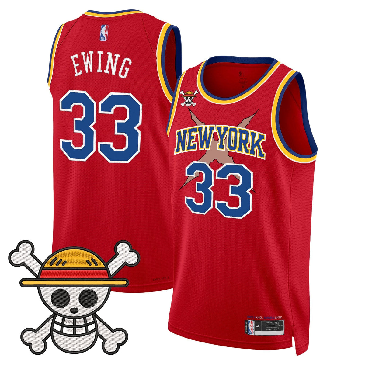 New York Knicks x One Piece Swingman Jersey- Stitched