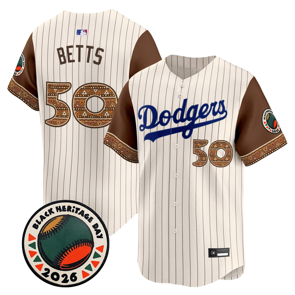 Los Angeles Dodgers 2026 Black Heritage Day Vapor Premier Limited Jersey - Stitched