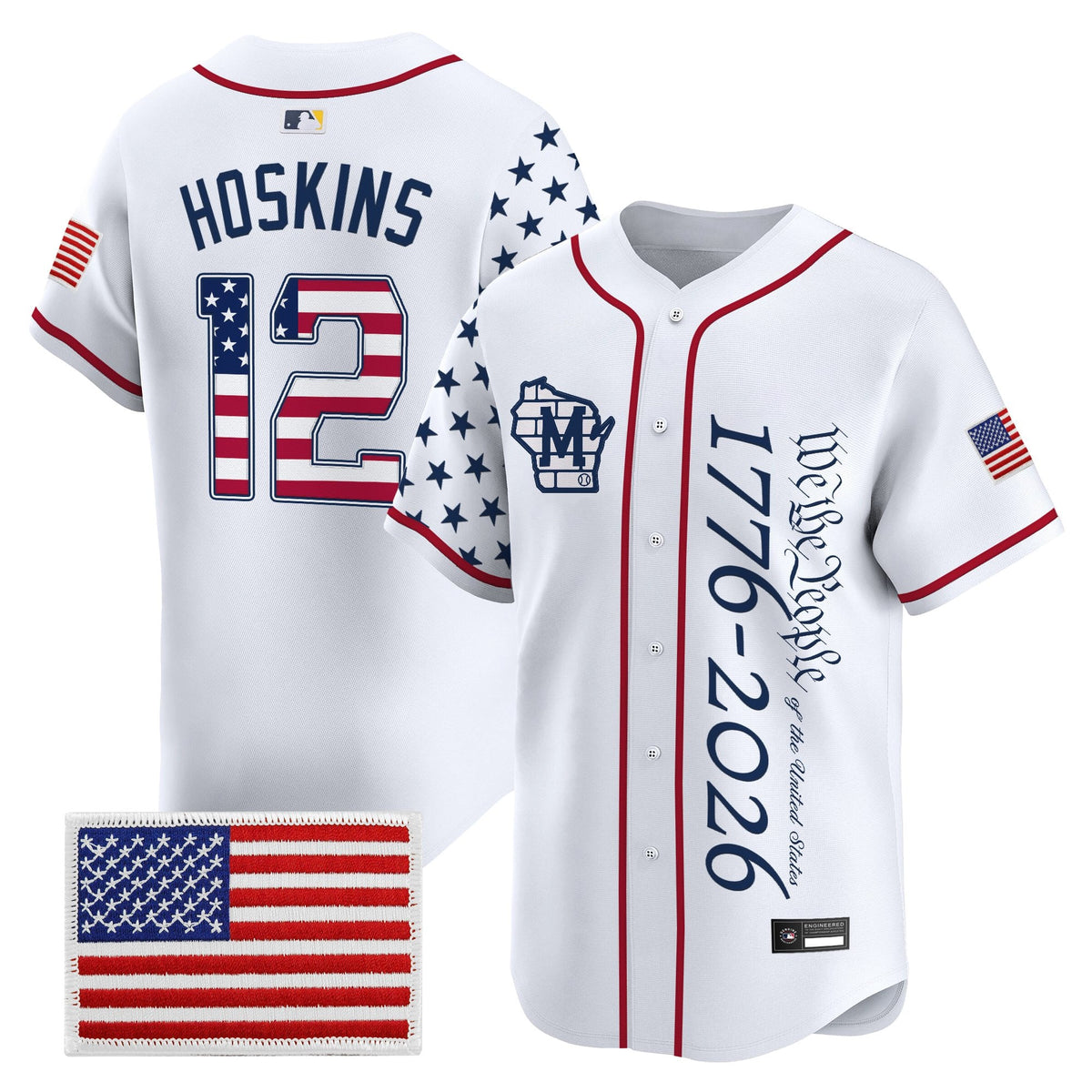 Men's Milwaukee Brewers "America 250 Edition" Vapor Premier Limited Jersey V2 - All Stitched