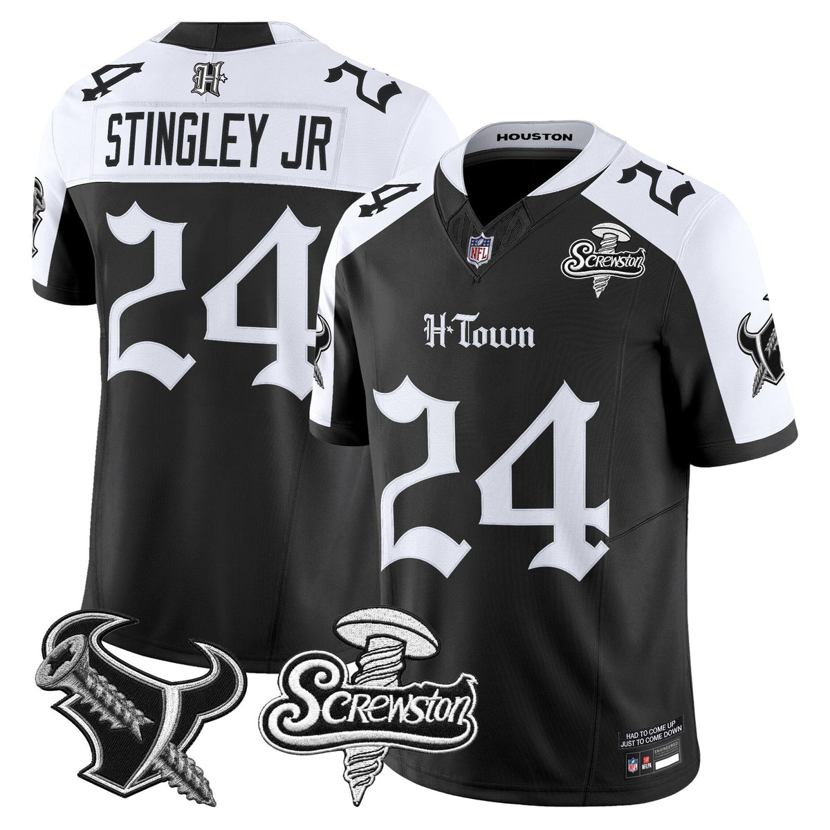Houston Texans DJ Screw Vapor Limited Jersey - Gothic Edition - All Stitched