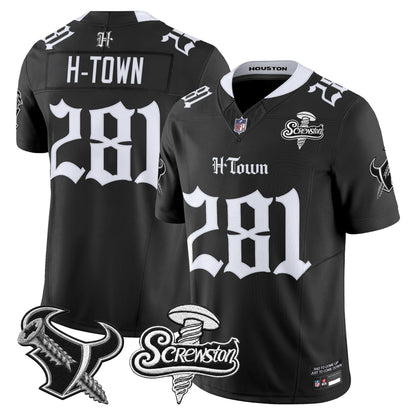 Houston Texans DJ Screw Vapor Limited Jersey - Gothic Edition - All Stitched