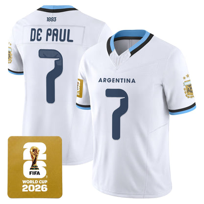  Argentina 2026 World Cup Vapor Football Jersey - All Stitched