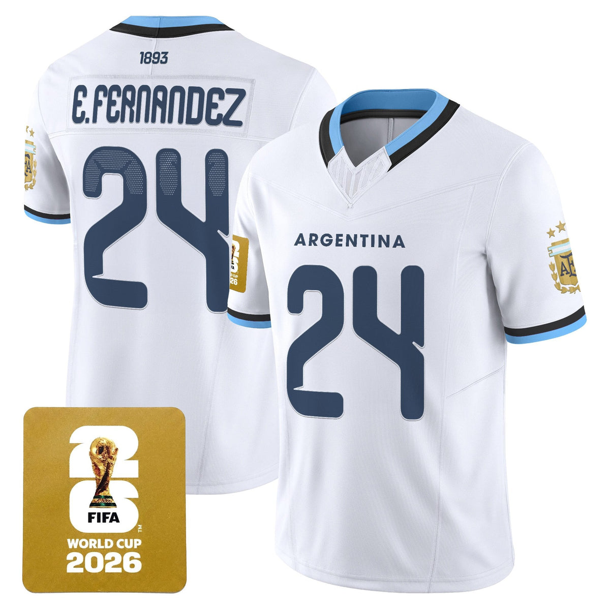  Argentina 2026 World Cup Vapor Football Jersey - All Stitched