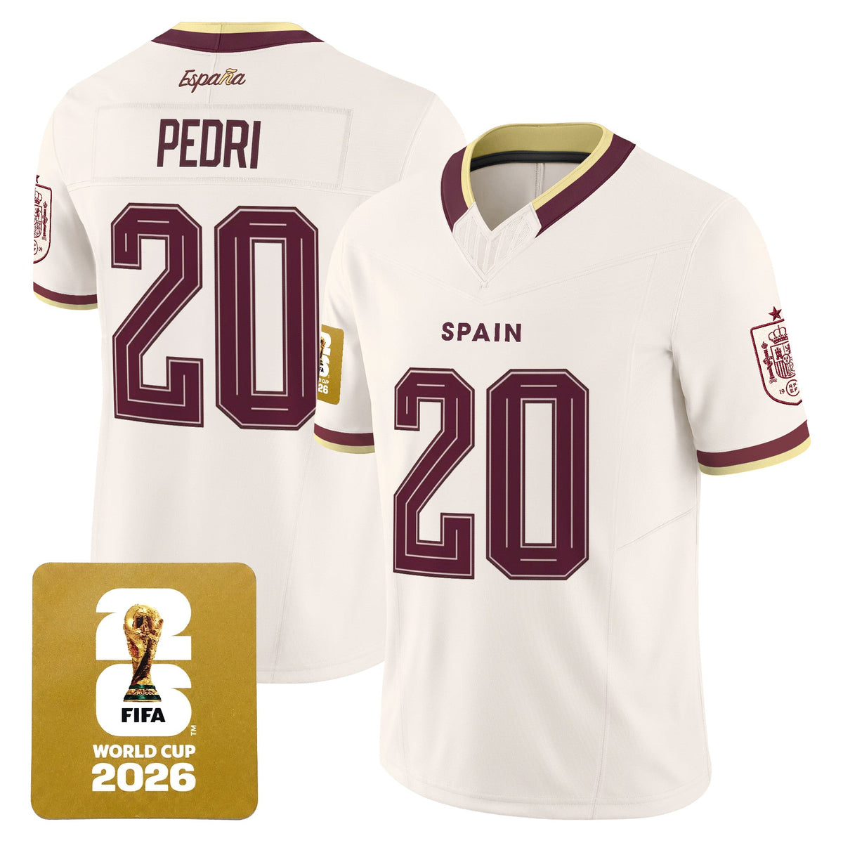  Spain 2026 World Cup Vapor Football Jersey - All Stitched