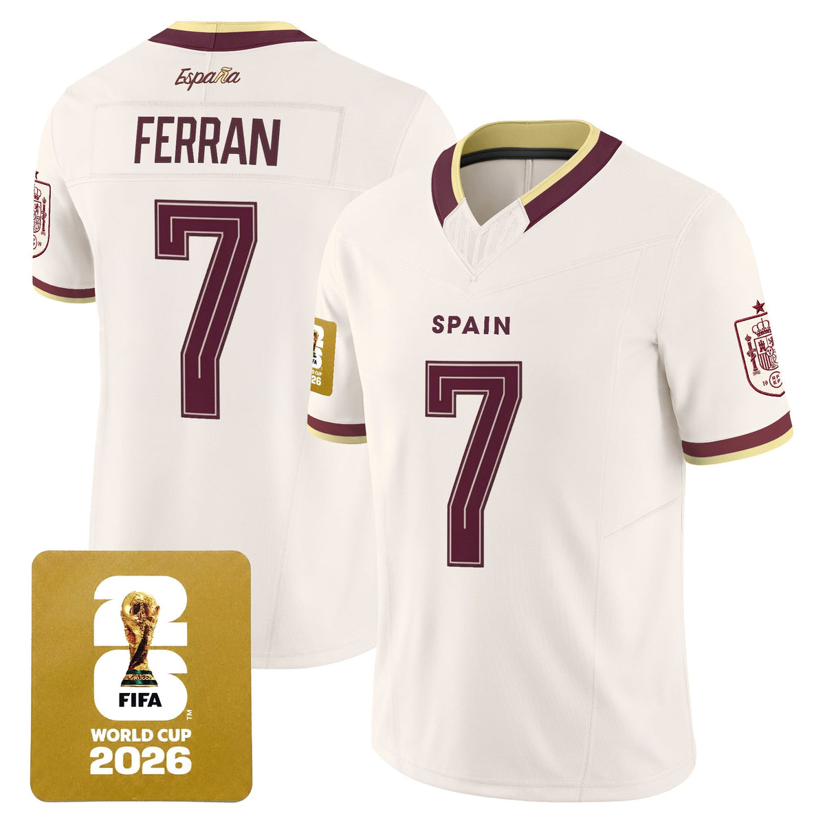  Spain 2026 World Cup Vapor Football Jersey - All Stitched