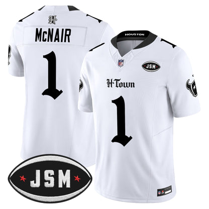  Houston Texans Janice McNair Memorial Patch Vapor Limited Jersey - Gothic Edition - All Stitched