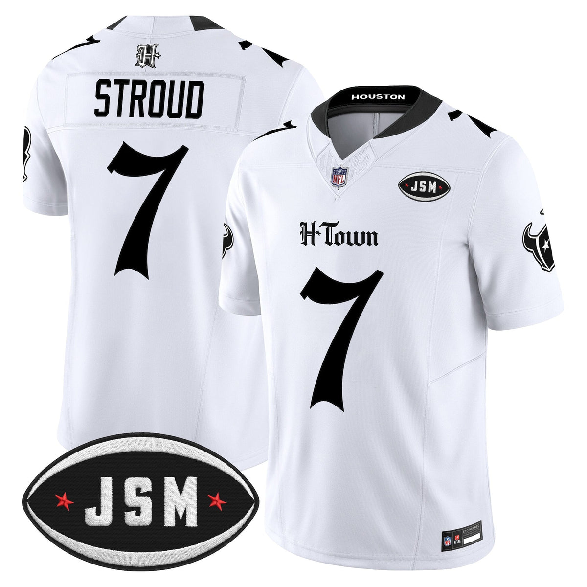  Houston Texans Janice McNair Memorial Patch Vapor Limited Jersey - Gothic Edition - All Stitched