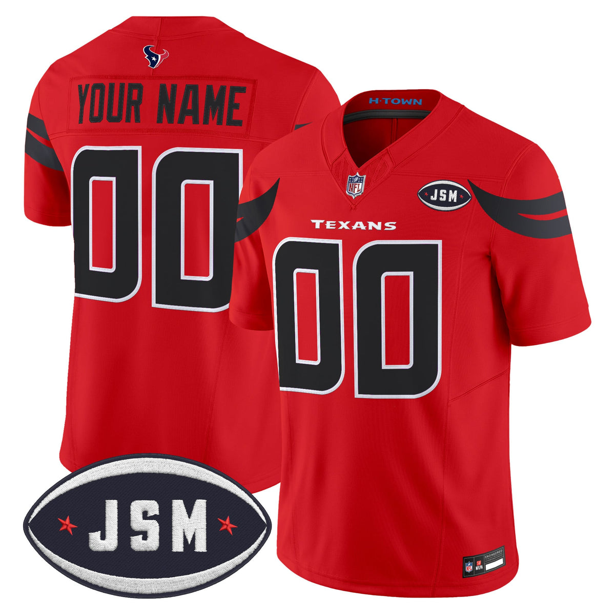 Houston Texan Janice McNair Memorial Patch Vapor Limited Custom Jersey - All Stitched