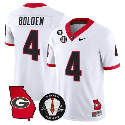 Georgia Bulldogs 2026 Georgia Map & Vince Dooley Patch Vapor Limited Jersey - Stitched