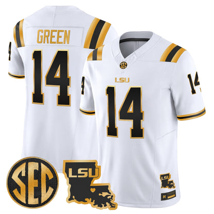 LSU Tigers 2026 Louisiana Patch Gold Vapor Limited Jersey - Stitched