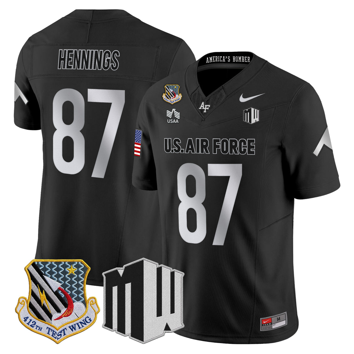 Air Force Falcons 2026 Vapor Limited Jersey - All Stitched