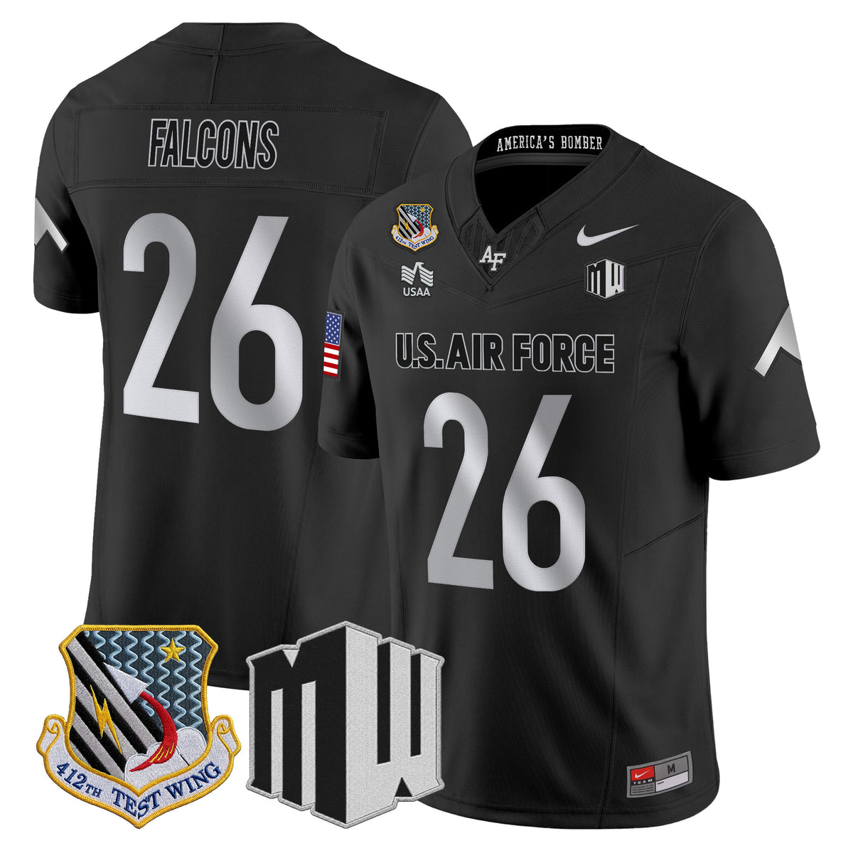 Air Force Falcons 2026 Vapor Limited Jersey - All Stitched