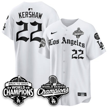 LAD 2025 World Series Champions Vapor Premier Limited Jersey - LA Gothic Edition - Stitched