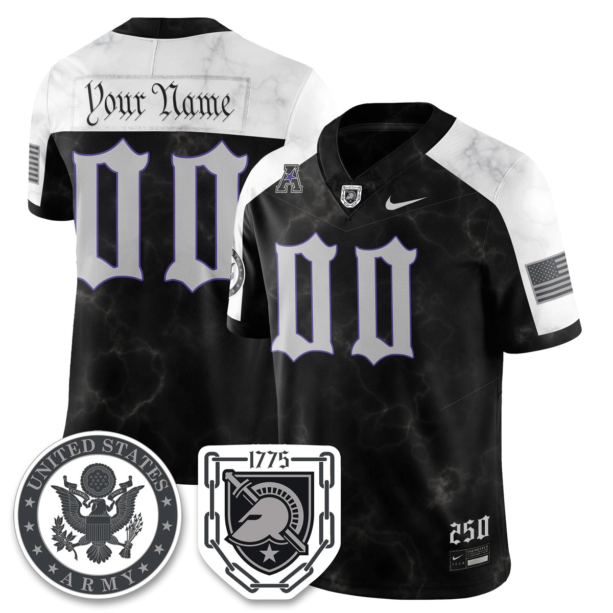 Army Black Knights Vapor Limited Jersey - 250 Years of Service and Sacrifice - Stitched
