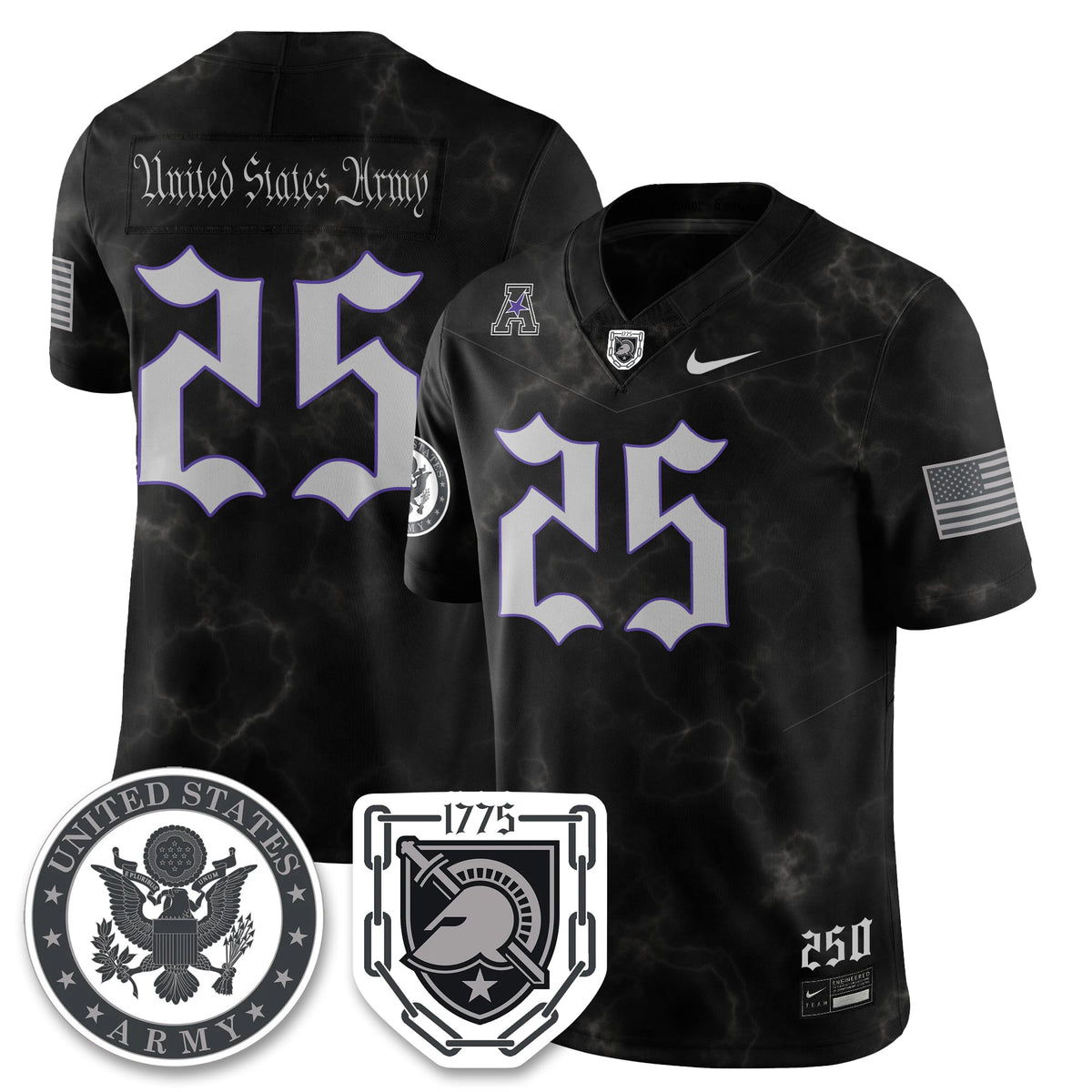 Army Black Knights Vapor Limited Jersey - 250 Years of Service and Sacrifice - Stitched