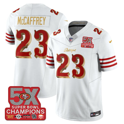 SF Rivalries 5-Time Champions Patch Vapor Limited Jersey - Stitched