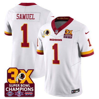 WAS 3-Time Champions Patch Vapor Limited Jersey - Stitched
