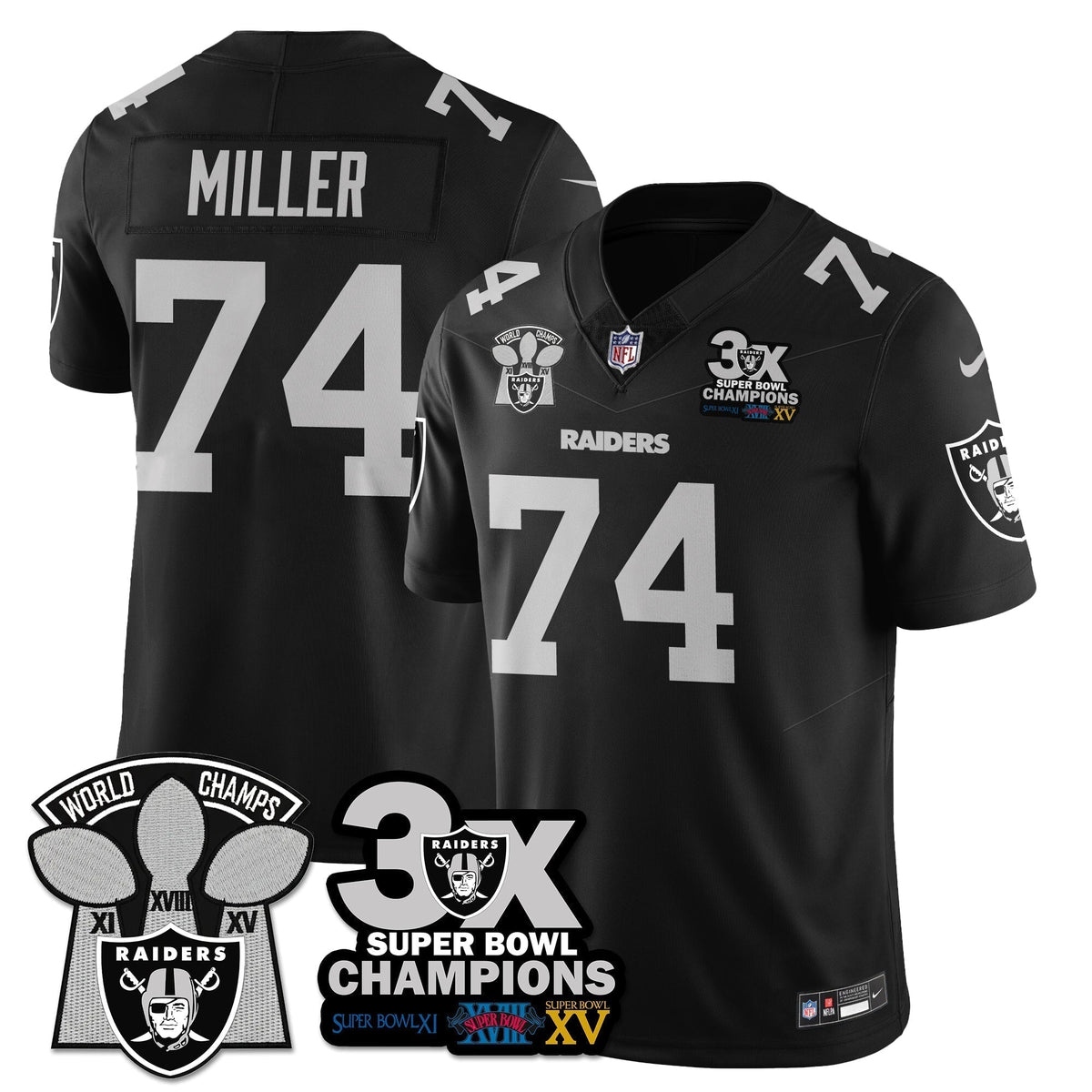 LVR 3-Time Champions Patch Vapor Limited Jersey - Stitched