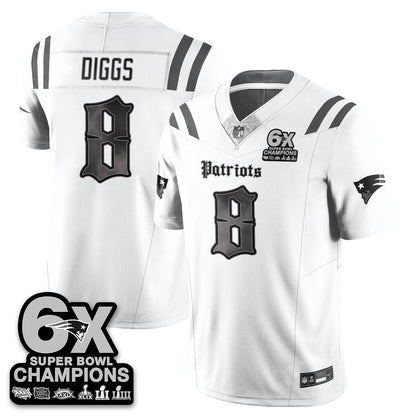 NE 'Dark Gothic' Vapor Limited Jersey - 6-Time Champions - Stitched
