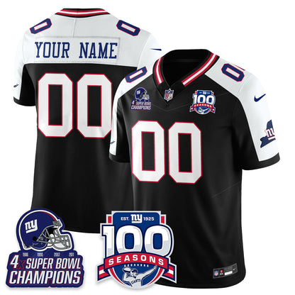 NYG 4-Time Champions Vapor Limited Jersey- 100th Season - Stitched