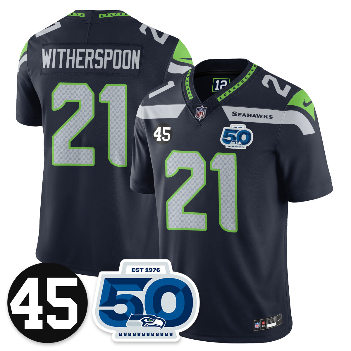 SEA Vapor Limited Jersey - Honor Kenny Easley - Stitched