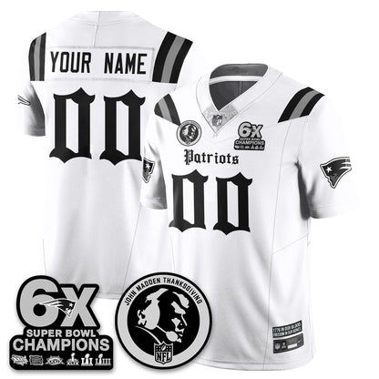 NE Gothic 6x Champions Patch Vapor Limited Jersey - John Madden Patch - Stitched