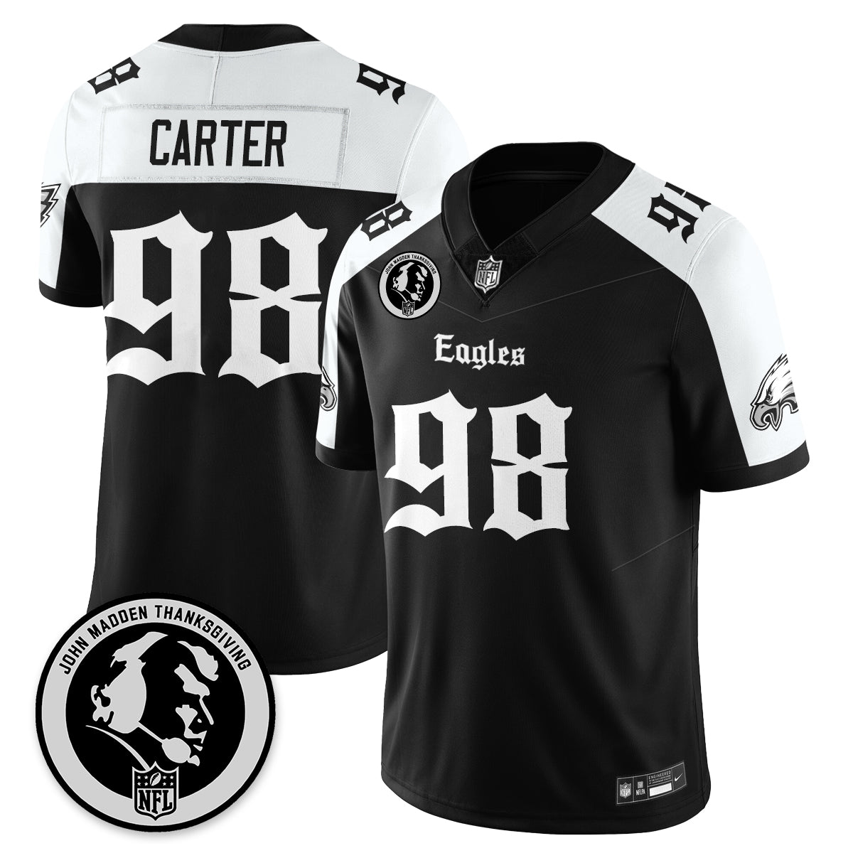 PHI Gothic Vapor Limited Jersey - John Madden Patch - Stitched