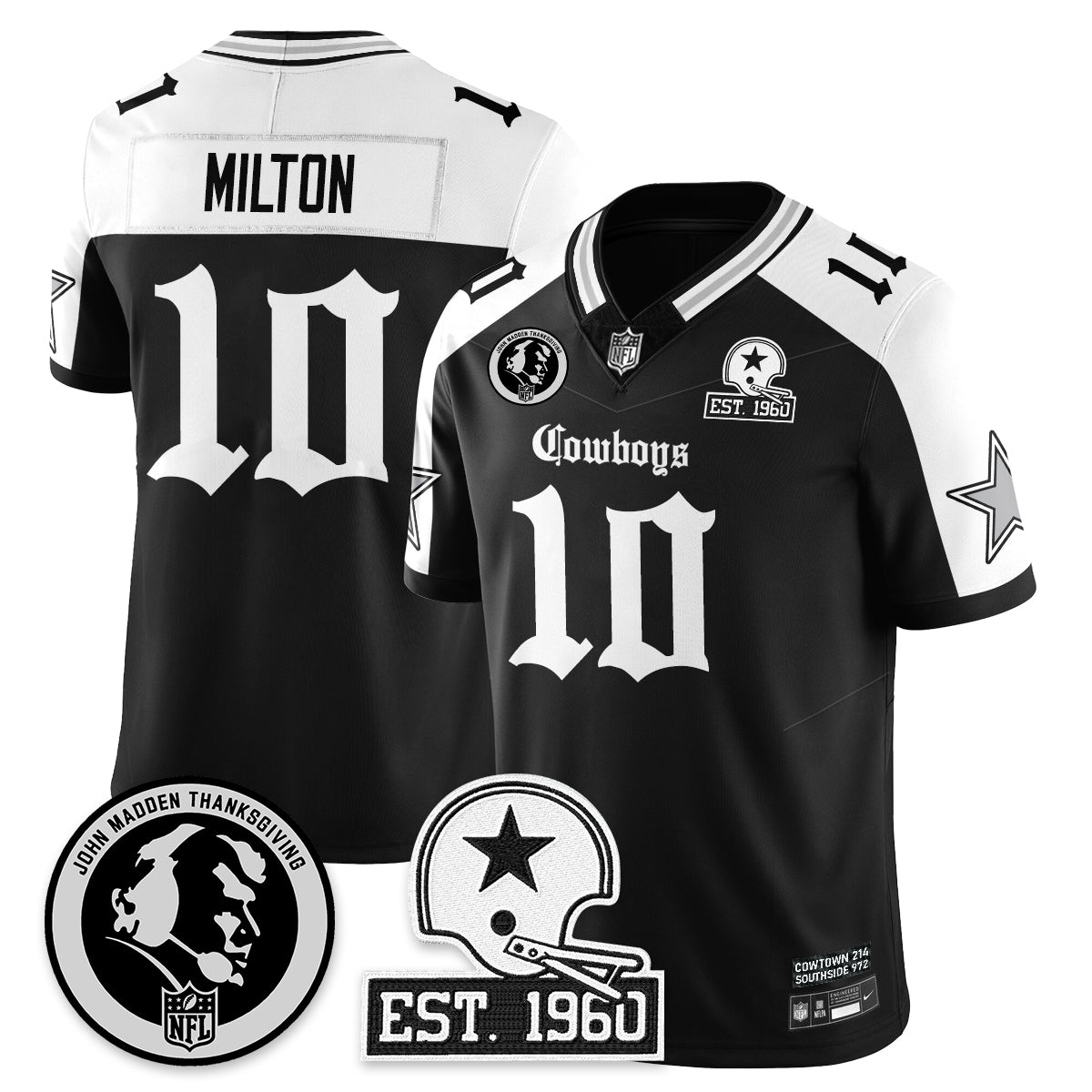 DAL Gothic Vapor Limited Jersey - John Madden Patch - Stitched