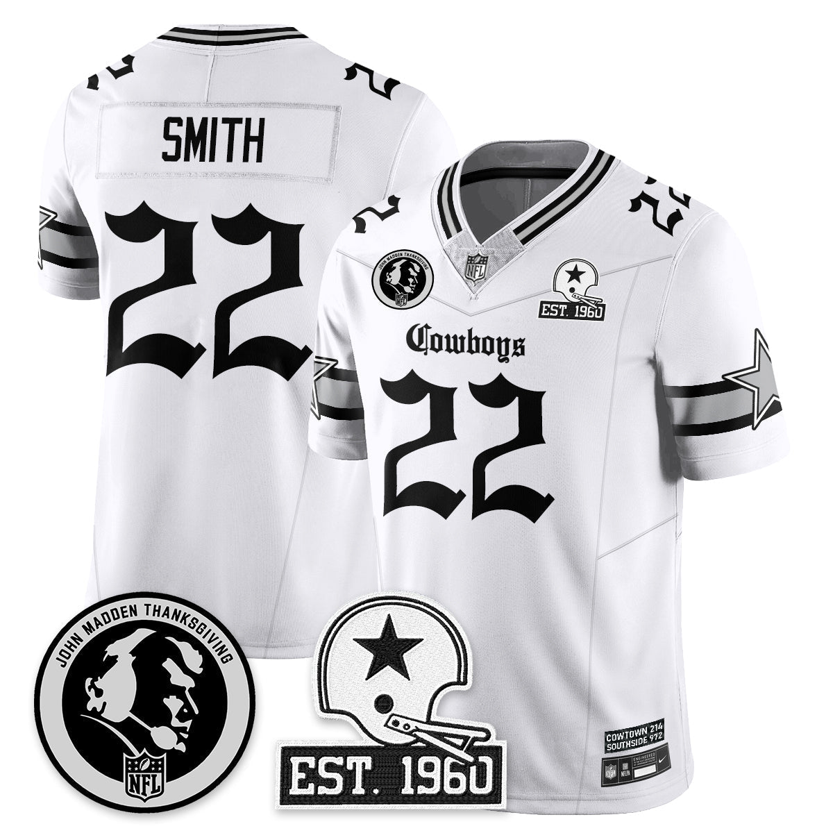 DAL Gothic Vapor Limited Jersey - John Madden Patch - Stitched