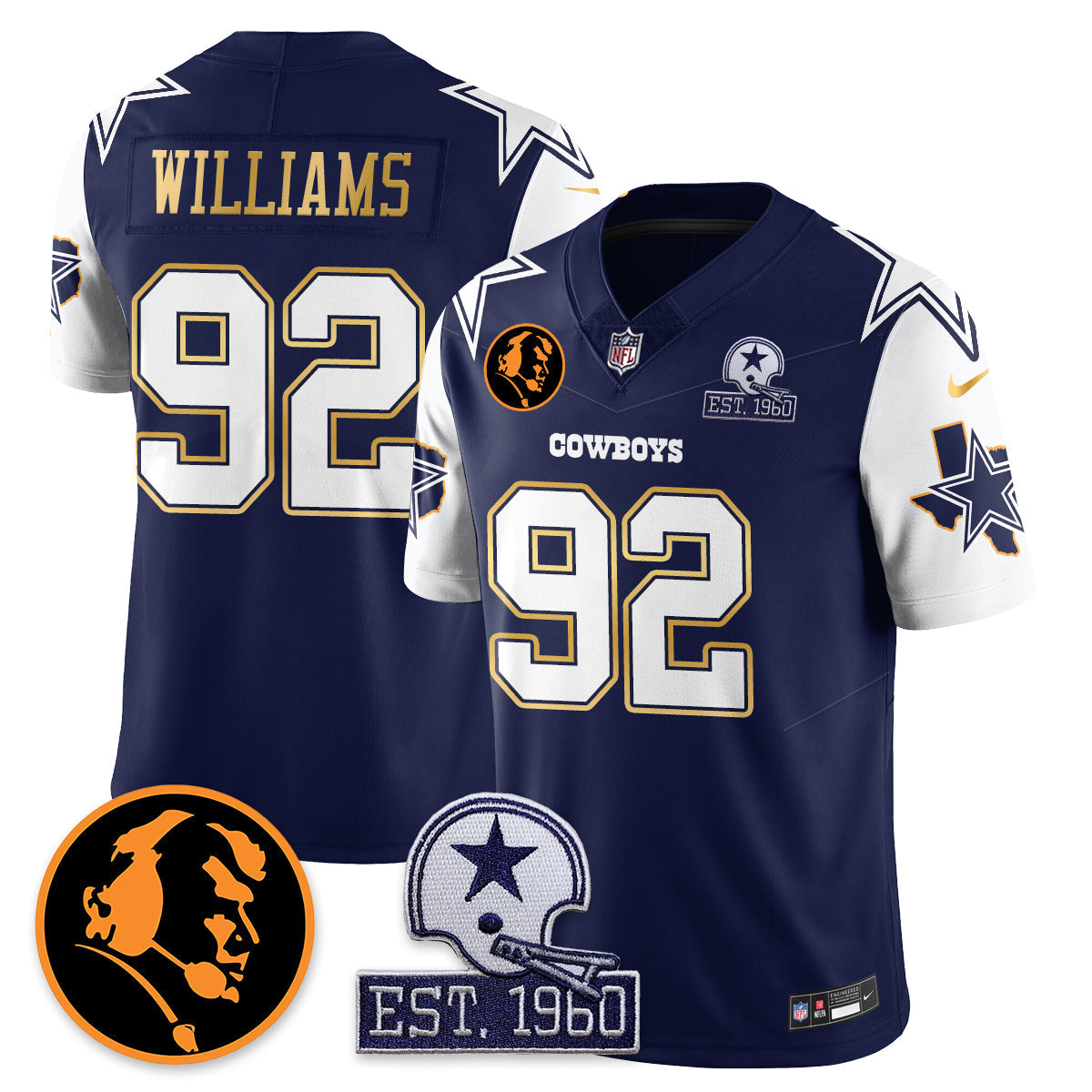 DAL Vapor Limited Gold Jersey - John Madden Patch - Stitched