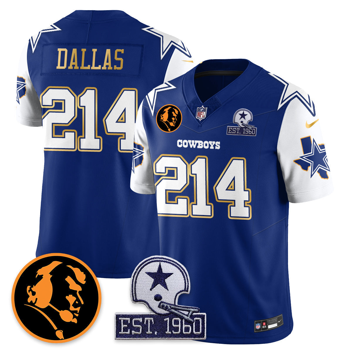 DAL Vapor Limited Gold Jersey - John Madden Patch - Stitched