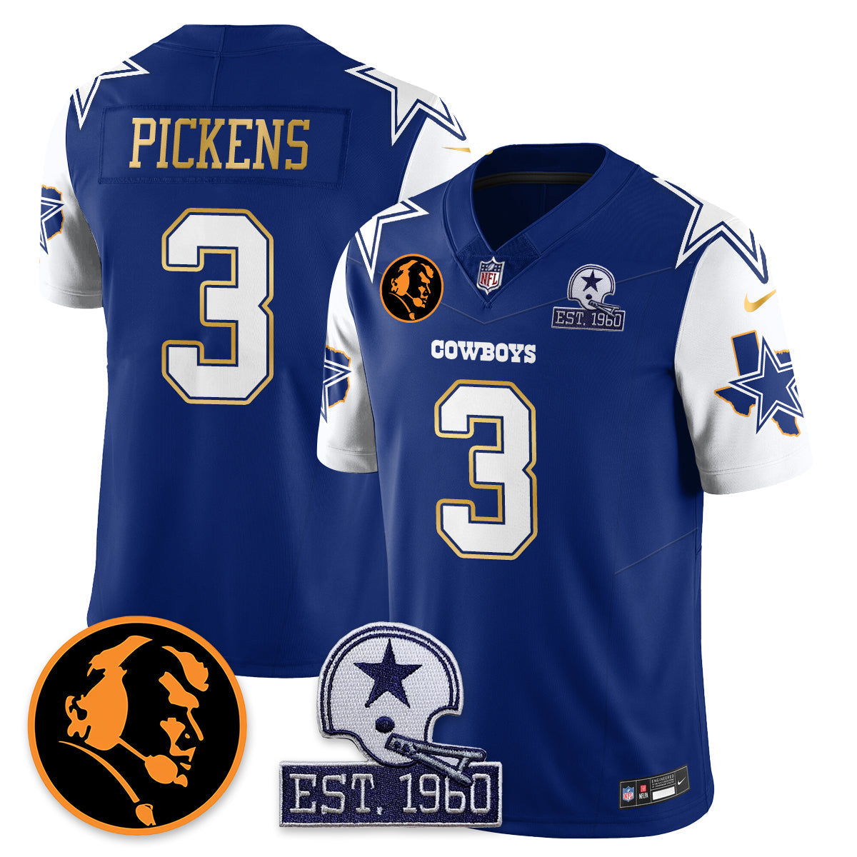 DAL Vapor Limited Gold Jersey - John Madden Patch - Stitched