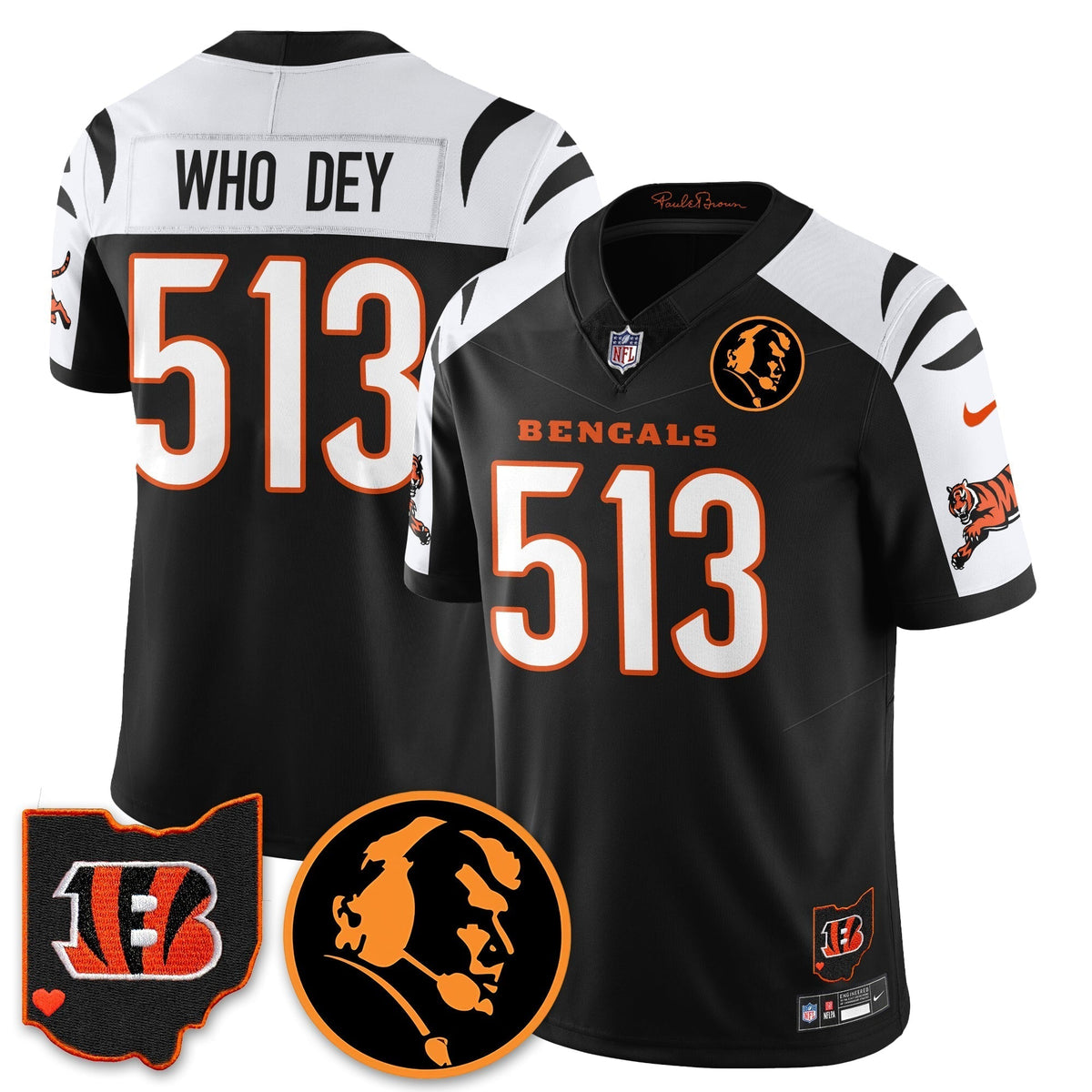CIN Vapor Limited Jersey - John Madđen Patch - All Stitched
