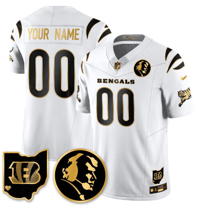 CIN Vapor Limited Gold Jersey - John Madden Patch - Stitched
