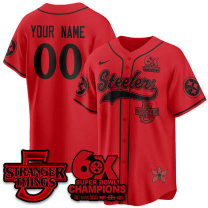 PIT Stranger Things Vapor Limited Baseball Custom Jersey - Stitched