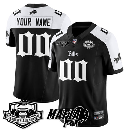 BUF Mafia Gothic Vapor Limited Custom Jersey - Farewell Highmark Patch - Stitched