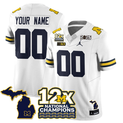 MICH 12x-Time National Champions Vapor Limited Football Jersey - Stitched