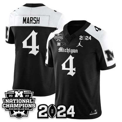 MICH Gothic 2023 National Champions Vapor Limited Football Jersey - Stitched