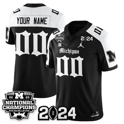 Custom MICH Gothic 2023 National Champions Vapor Limited Football Jersey - Stitched (Copy)