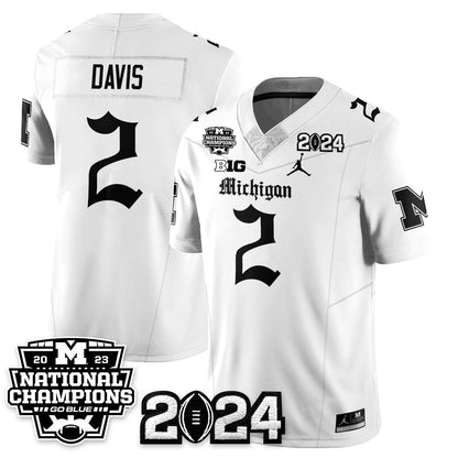 MICH Gothic 2023 National Champions Vapor Limited Football Jersey - Stitched