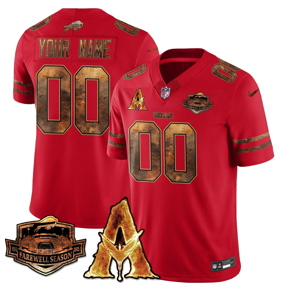 BUF x Avatar 3 Fire and Ash Custom Jersey V2 - Stitched