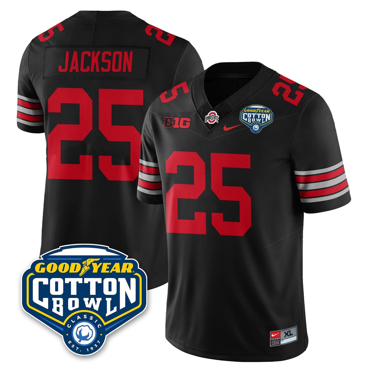 Ohio State Buckeyes Football Vapor Limited Jersey - Cotton Bowl - All Stitched